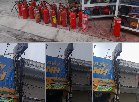 Thông tin về vụ cháy các thiết bị điện phía trước Cửa hàng Điện Máy Xanh ( Vĩnh Bảo)